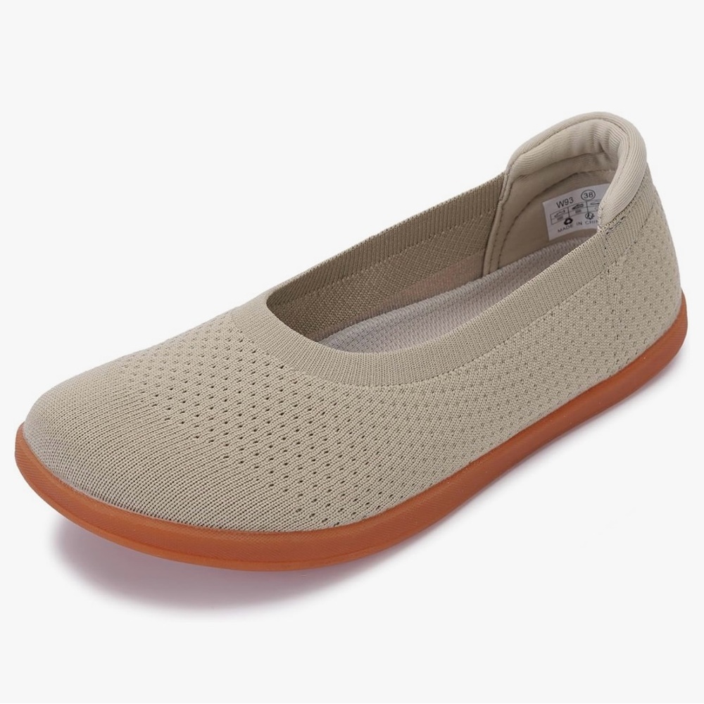 WHITIN Beige Women's Ballet Flats
Wide Toe Box, Barefoot, Zero Drop Soles